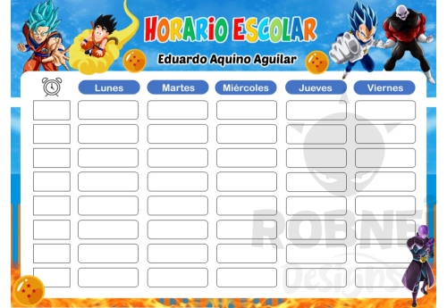 Dragon Ball Z Horario Escolar